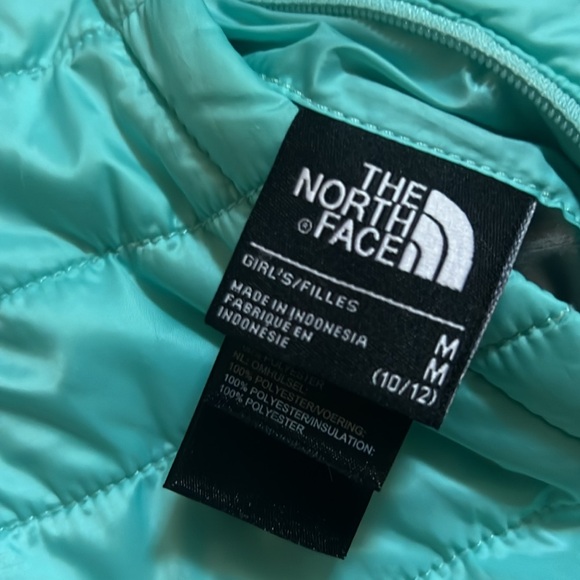 The North Face girls reversible puffer jacket size medium (10/12) teal and grey - Picture 5 of 10